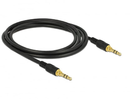 DELOCK Klinkenkabel 3.5mm 3Pin St > St 2.0m schwar