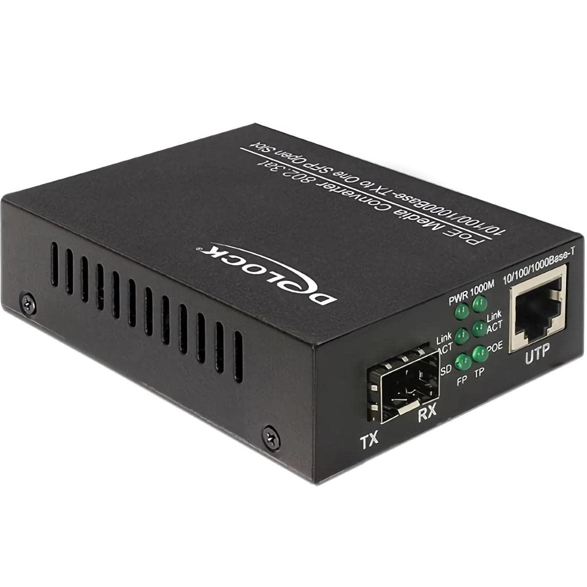 DELOCK Medienkonverter PoE+ 1000Base-T -> SFP