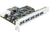 DeLock PCI Express Card > 5 x external + 2 x internal USB 3.0 - USB-Adapter - PCI Express 2.0 x1, 89355