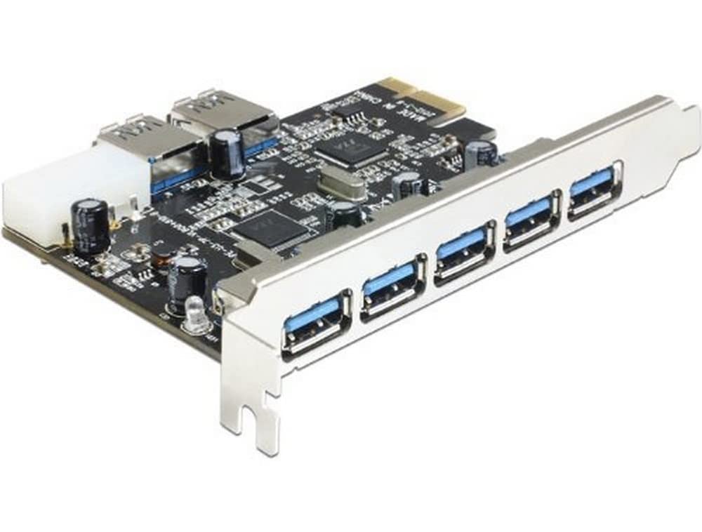 DeLock PCI Express Card > 5 x external + 2 x internal USB 3.0 - USB-Adapter - PCI Express 2.0 x1, 89355
