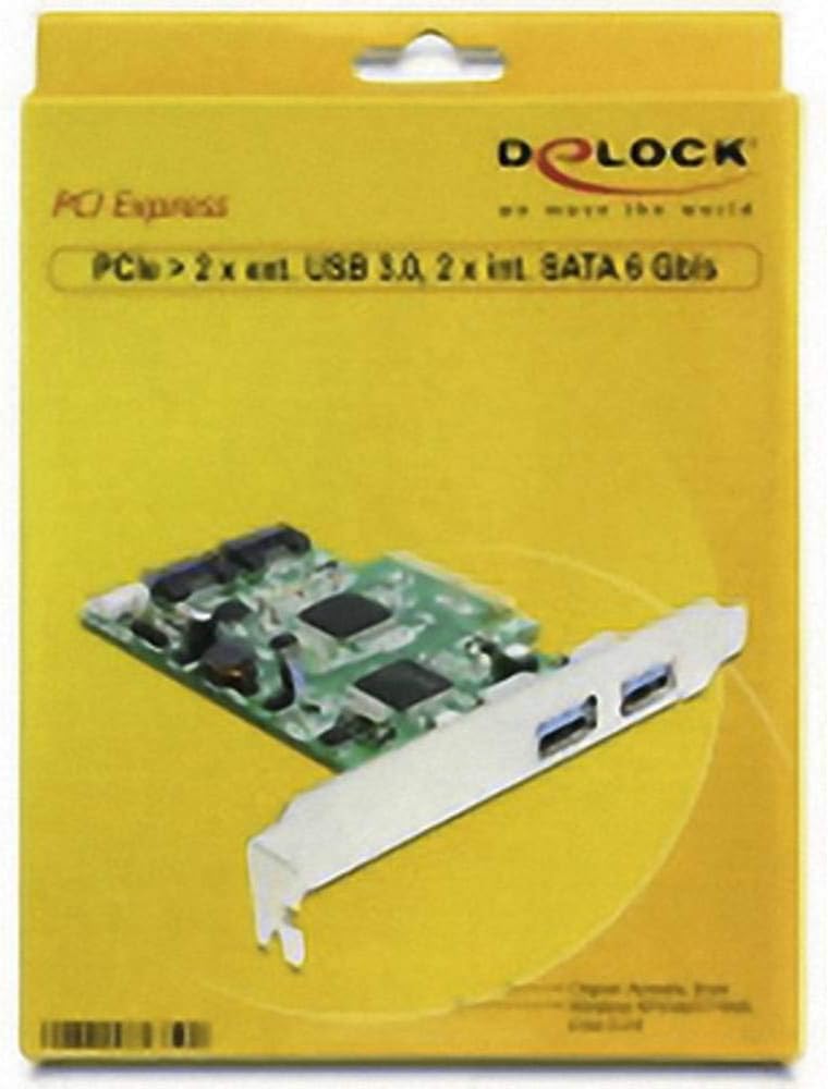 Delock PCIe Express Card SATA 6Gb/s 2x intern SATA and 2x external USB 3.0, x4