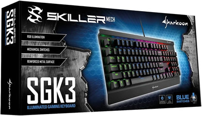 Sharkoon Gaming Tastatur Mech SGK3 blau