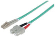 EFB Duplex Jumper LC-SC 50/125, OM3, LSZH, aqua, 2