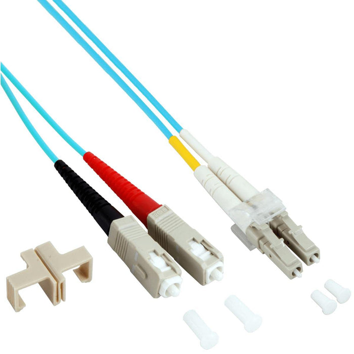 EFB Elektronik O0314.5 Duplex Jumper LC-SC 50/125, OM3, LSZH, 2.0mm, 5m Aqua