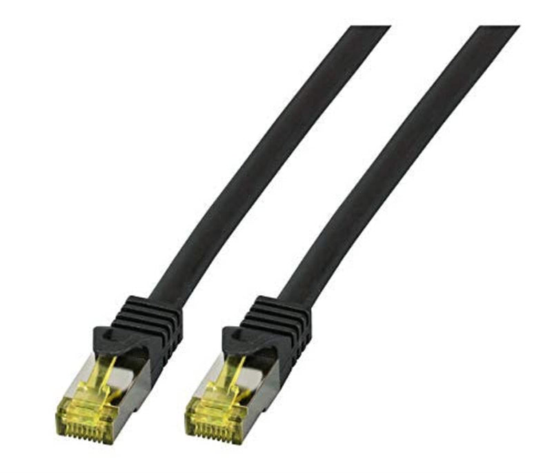 Patch Cable Cat.7 Plug RJ45 6 A S/FTP LSZH 0.5 m Black
