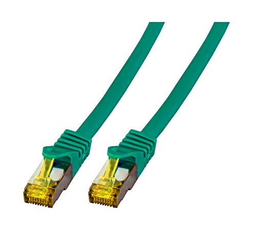 EFB-Elektronik - CAT. 6A Netzwerkkabel - 5 m LAN Kabel Ethernet Kabel Patchkabel mit Klinken-/Knickschutz - RJ45 Anschluss, S/FTP LSZH - grün Grün 5 m
