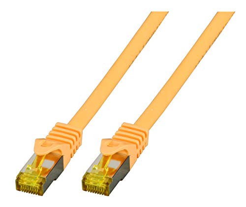EFB-Elektronik - CAT. 6A Netzwerkkabel - 7,5 m LAN Kabel Ethernet Kabel Patchkabel mit Klinken-/Knickschutz - RJ45 Anschluss, S/FTP LSZH - gelb Gelb 7,5 m