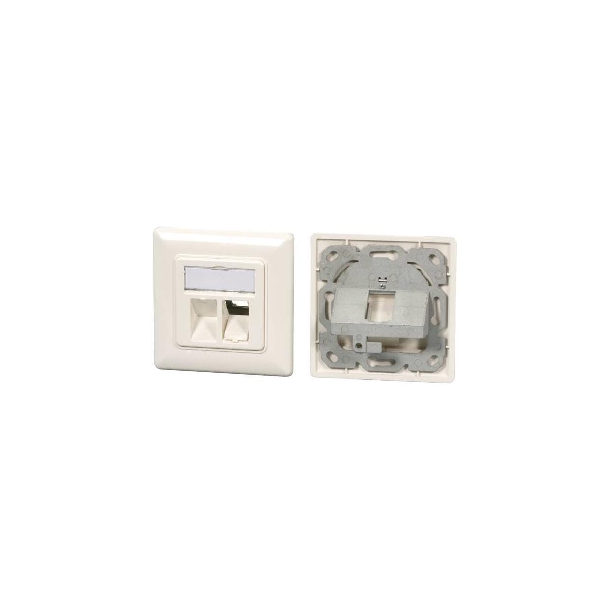 EFB Rahmenset 2-Port, fur Keystones, DIN49075, wei