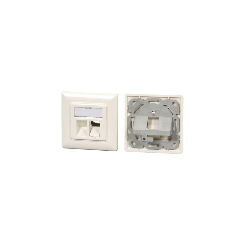 EFB Rahmenset 2-Port, fur Keystones, DIN49075, wei
