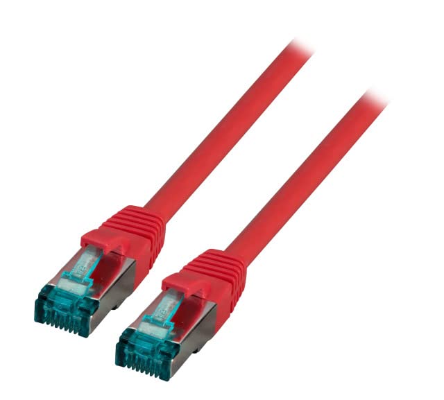 EFB-Elektronik RJ45 Patchkabel Cat.6A S/FTP FRNC - 0,5 m - rot rot 0,5 m