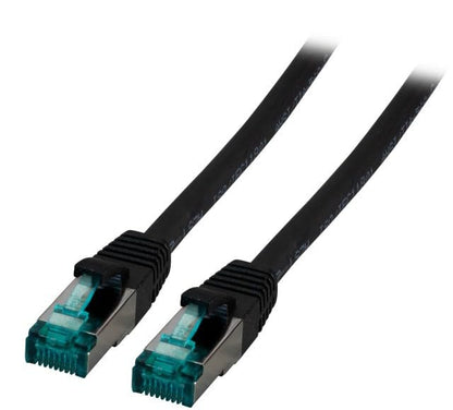 EFB-Elektronik RJ45 Patchkabel Cat.6A S/FTP FRNC - 1,5 m - schwarz 1,5 m 1,5 m