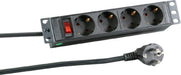 EFB 10 1HE Steckdosenleiste 4xCEE 7/3 mit Schalte