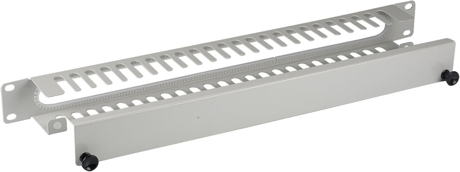 EFB 19" 1U Cable Management Panel with Cover, RAL7035