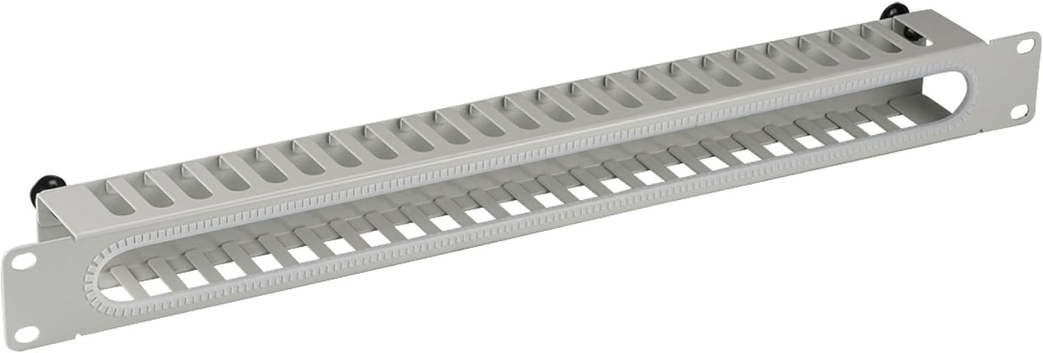 EFB 19" 1U Cable Management Panel with Cover, RAL7035