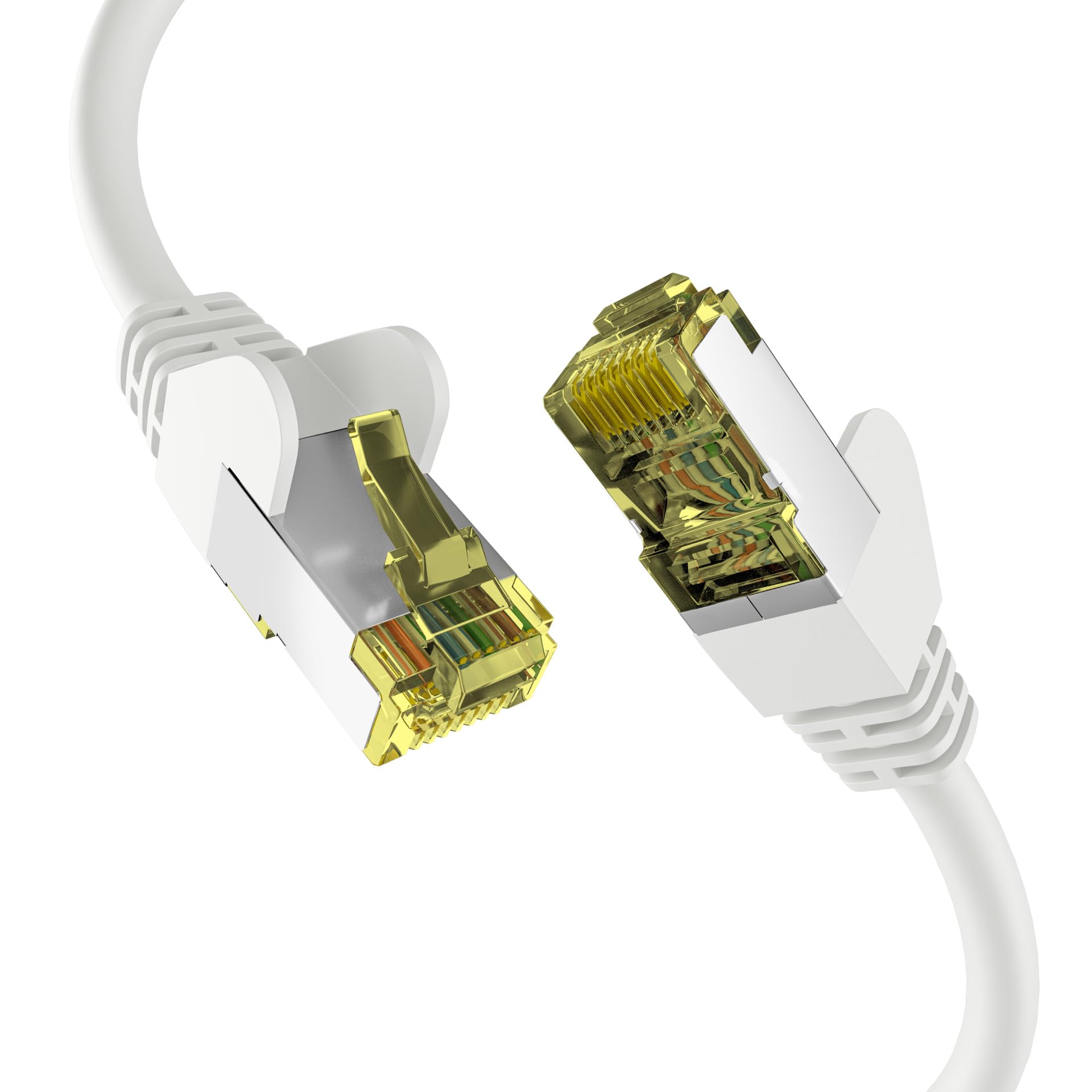 EFB-Elektronik - CAT. 6a Netzwerkkabel bis zu 10 Gbit - 25m LAN Kabel Ethernet Kabel Patchkabel mit Klinken-/Knickschutz - RJ45 Anschluss, S/FTP PIMF Schirmung - Weiß Weiß 25 m