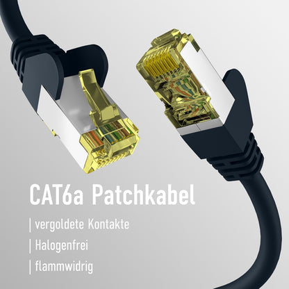 EFB-Elektronik Cat6a Patch Cable S/FTP PIMF Black 10 m