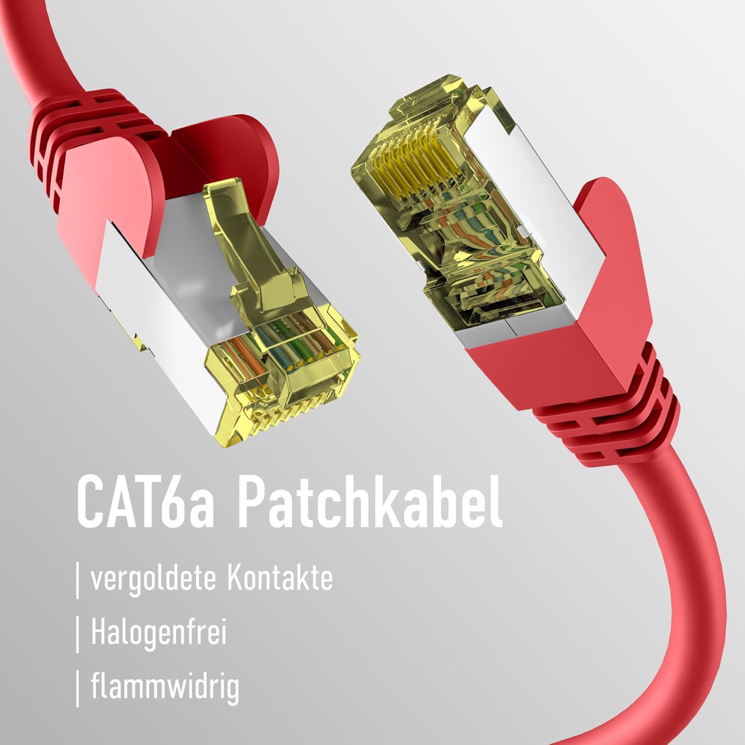 EFB Eletronik Cat6a Red Patch Cable S/FTP PIMF 25 m
