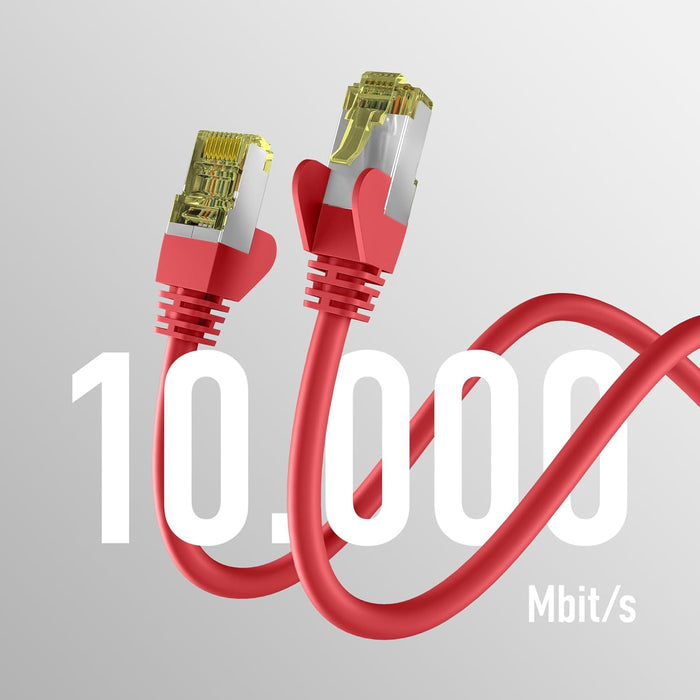 EFB Eletronik Cat6a Red Patch Cable S/FTP PIMF 25 m