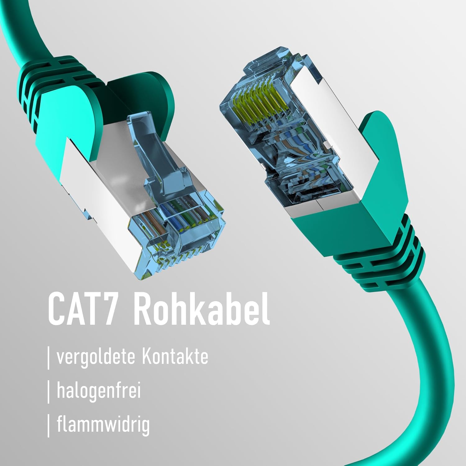 EFB-Elektronik - CAT. 7 network cable up to 10 Gbit - 25m LAN cable Ethernet cable patch cable with jack/kink protection - RJ45 connection, S/FTP PIMF shielding - green Green 25 m