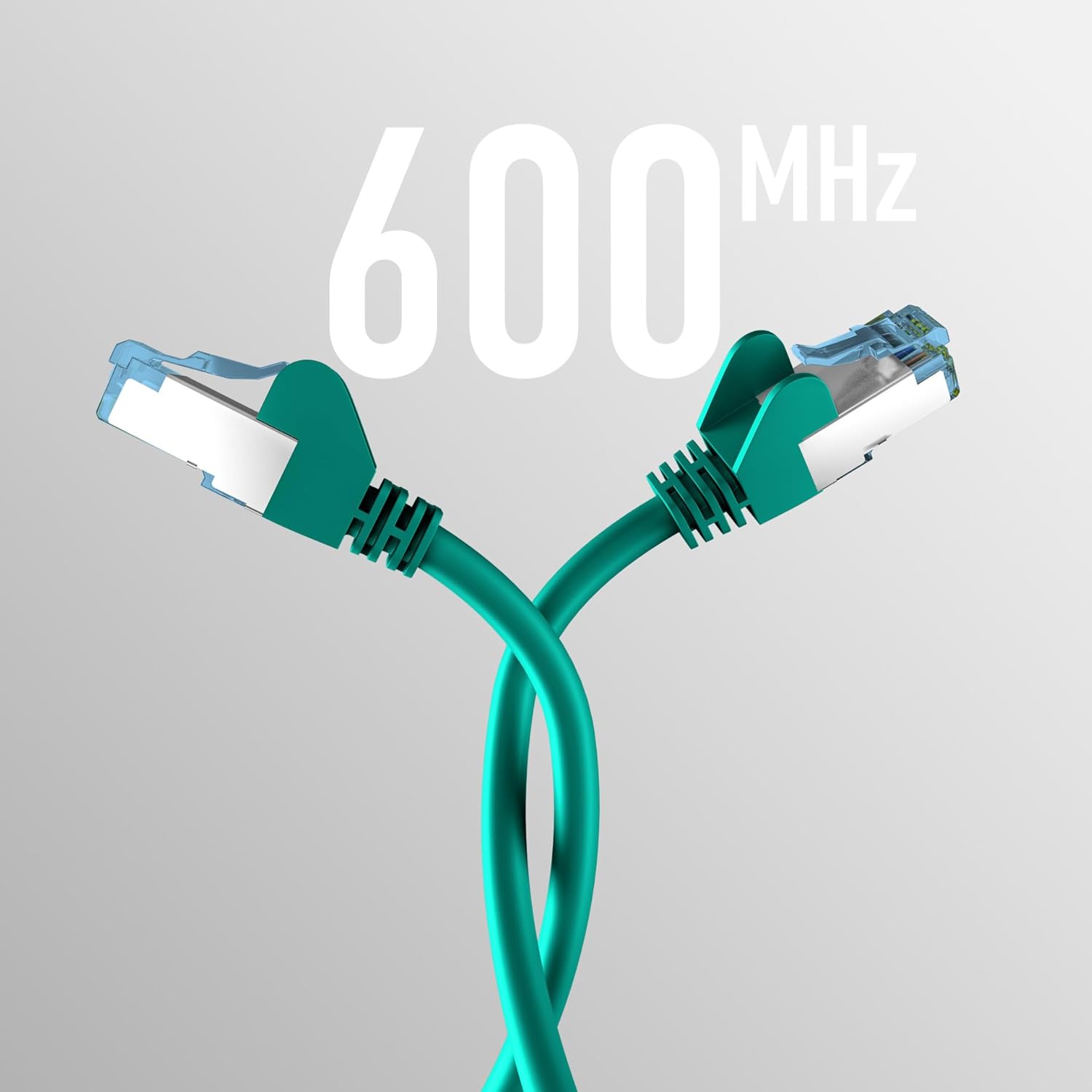 EFB-Elektronik - CAT. 7 network cable up to 10 Gbit - 25m LAN cable Ethernet cable patch cable with jack/kink protection - RJ45 connection, S/FTP PIMF shielding - green Green 25 m