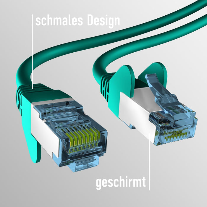EFB-Elektronik - CAT. 7 network cable up to 10 Gbit - 25m LAN cable Ethernet cable patch cable with jack/kink protection - RJ45 connection, S/FTP PIMF shielding - green Green 25 m