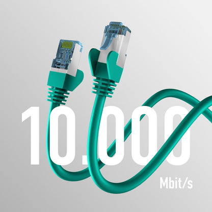 EFB-Elektronik - CAT. 7 network cable up to 10 Gbit - 25m LAN cable Ethernet cable patch cable with jack/kink protection - RJ45 connection, S/FTP PIMF shielding - green Green 25 m