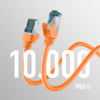 EFB-Elektronik RJ45 Patch Cable with CAT7 Raw Cable Orange 30 m