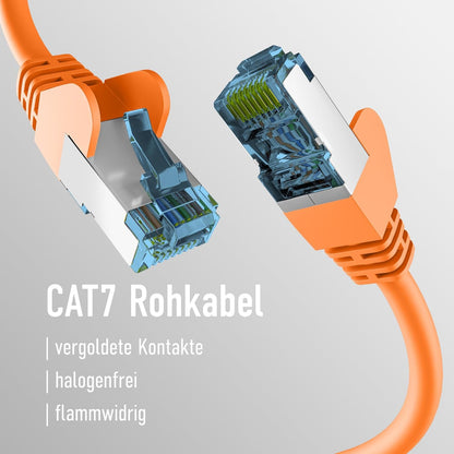 EFB-Elektronik RJ45 Patch Cable with CAT7 Raw Cable Orange 30 m