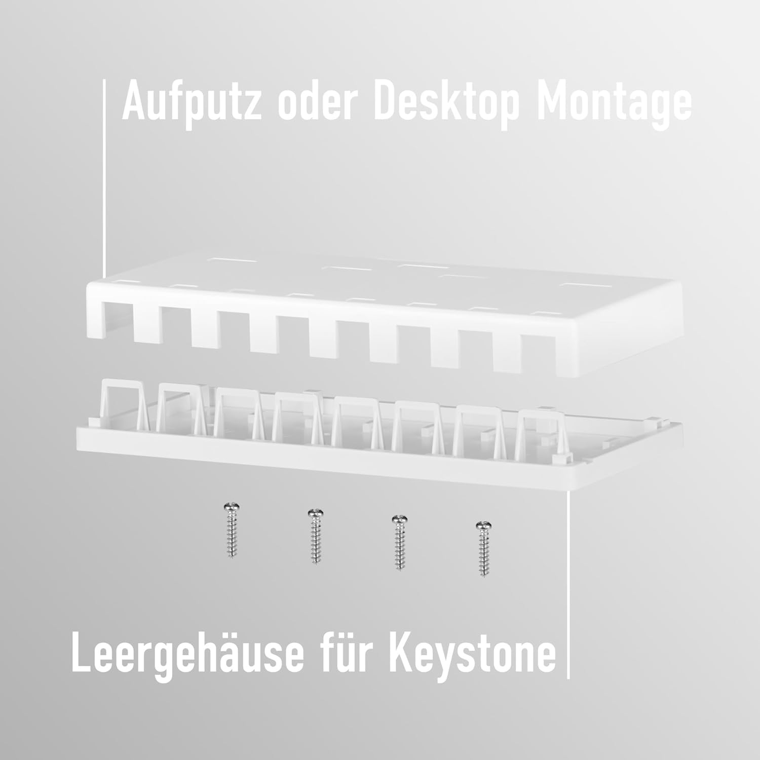 `EFB Keystone Anschlussbox, 8Port, Aufputz,`