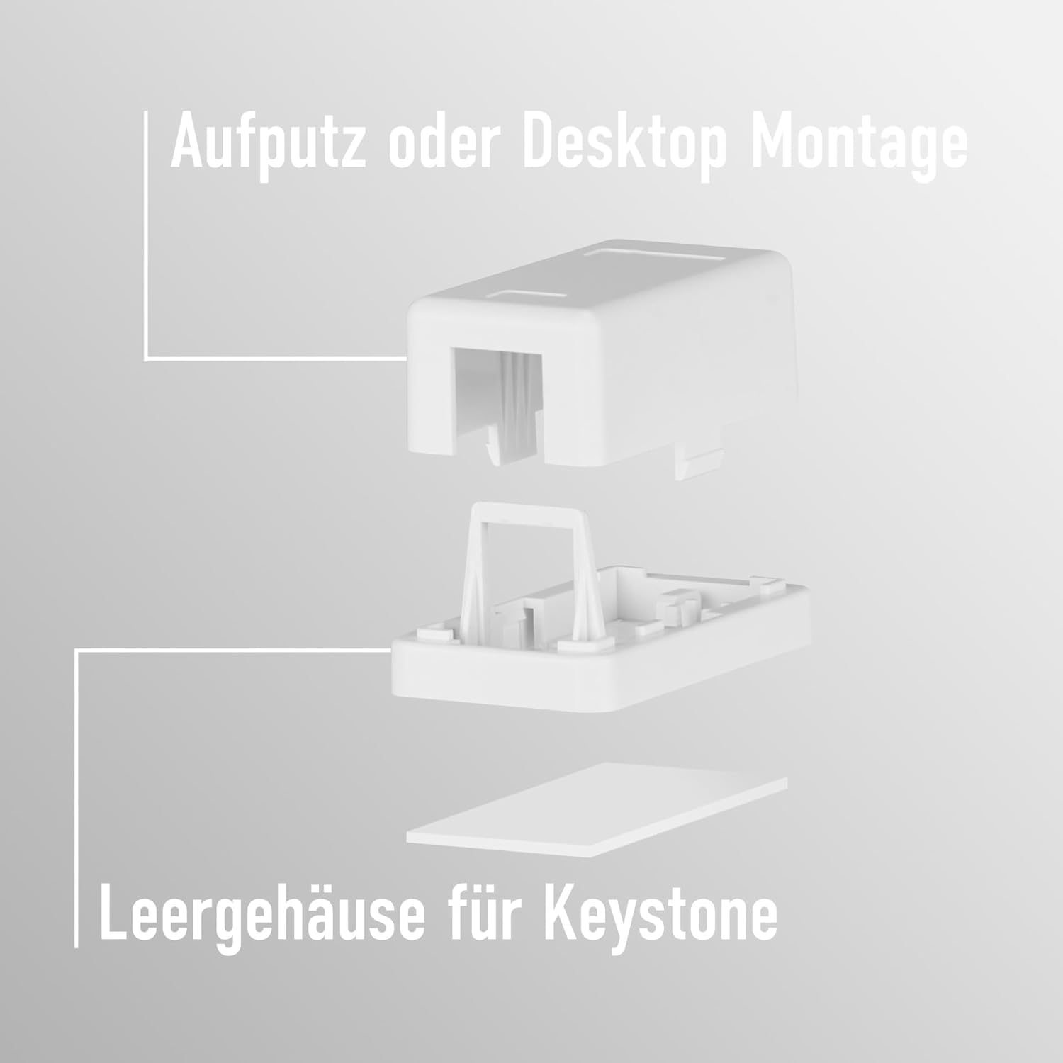 EFB Keystone Anschlussbox, 1Port, Aufputz,