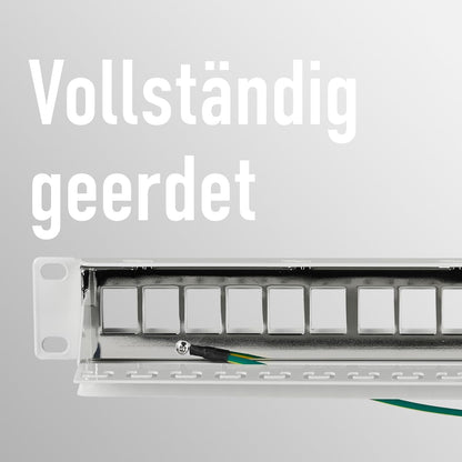 `EFB Verteilerfeld Patchpanel 19 Zoll 1HE, 24-Port,`