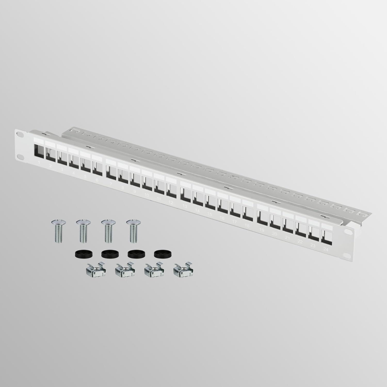 `EFB Verteilerfeld Patchpanel 19 Zoll 1HE, 24-Port,`