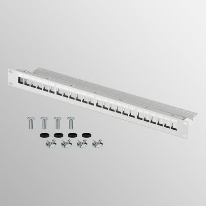 `EFB Verteilerfeld Patchpanel 19 Zoll 1HE, 24-Port,`
