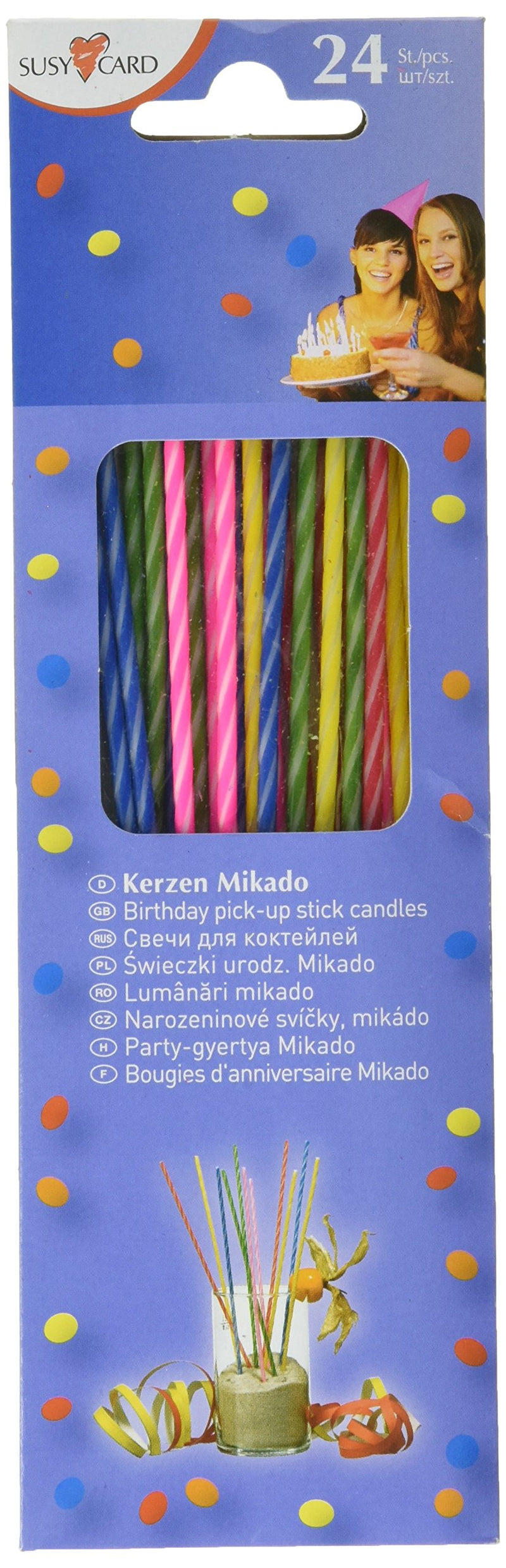 Susy Card 11142692 Kerzen Mikado, 24-er Set Motiv 3