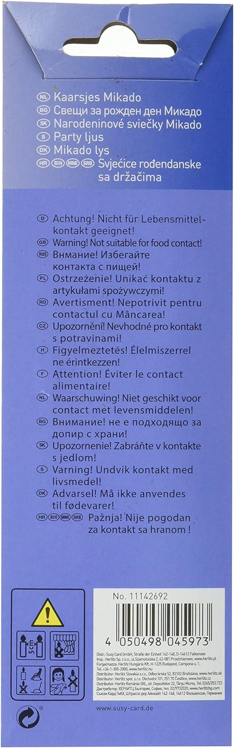 Susy Card 11142692 Kerzen Mikado, 24-er Set Motiv 3