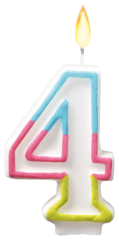 Susy Card 40012094 Number Candle '4' Number 4