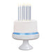 SUSYCARD Kuchenkerzen silber mit Halter 10er