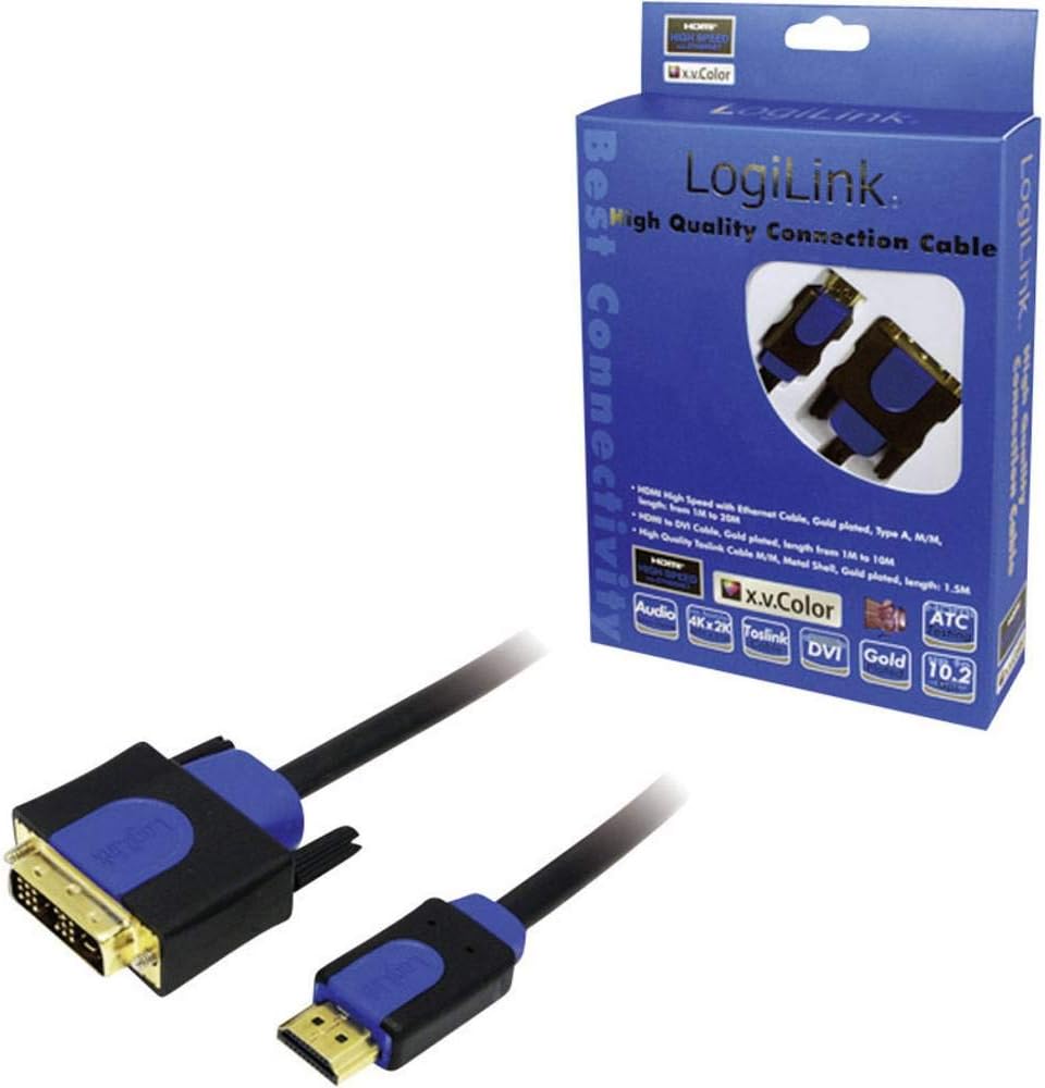 LogiLink 5m HDMI to DVI Cable - Black