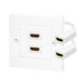 Logilink HDMI 2-Port Wall Socket Adapter - White Single