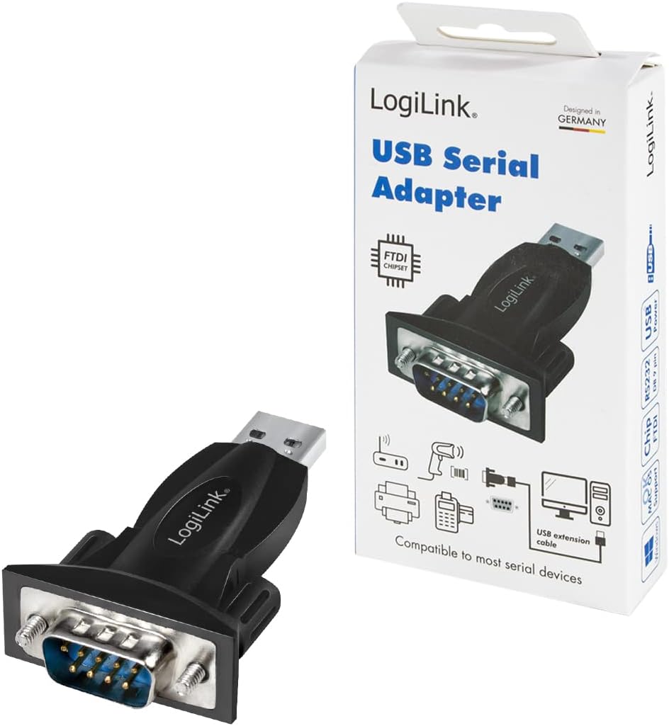 LogiLink AU-0034 USB 2.0 A Male to Serial Adaptor FTDI Chip