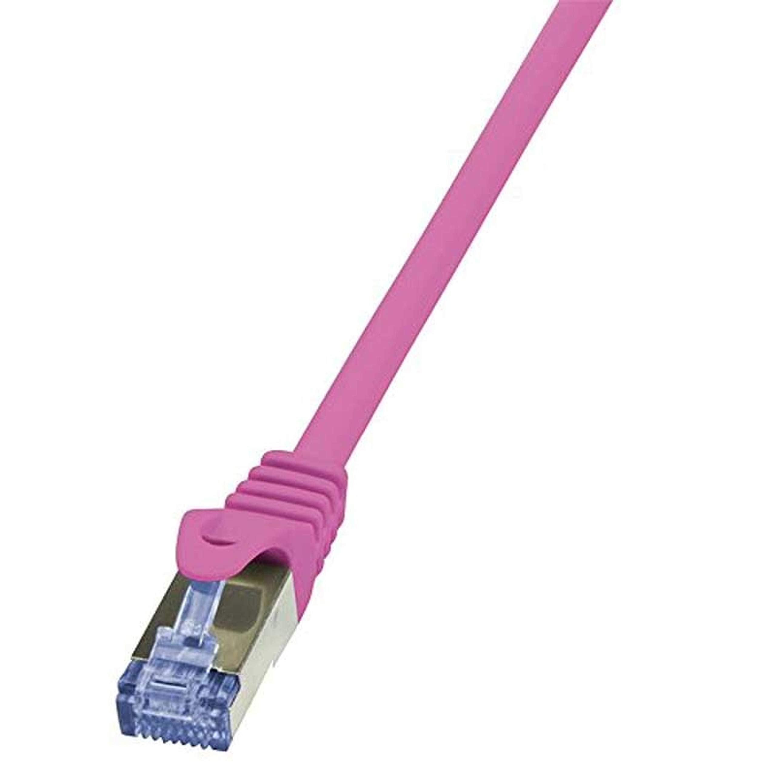 Logilink CQ3069S Cat.6A 10G S/FTP PIMF PrimeLine Patch Cable, 3 Meter Length, Pink, Pink, 3 Meter Length