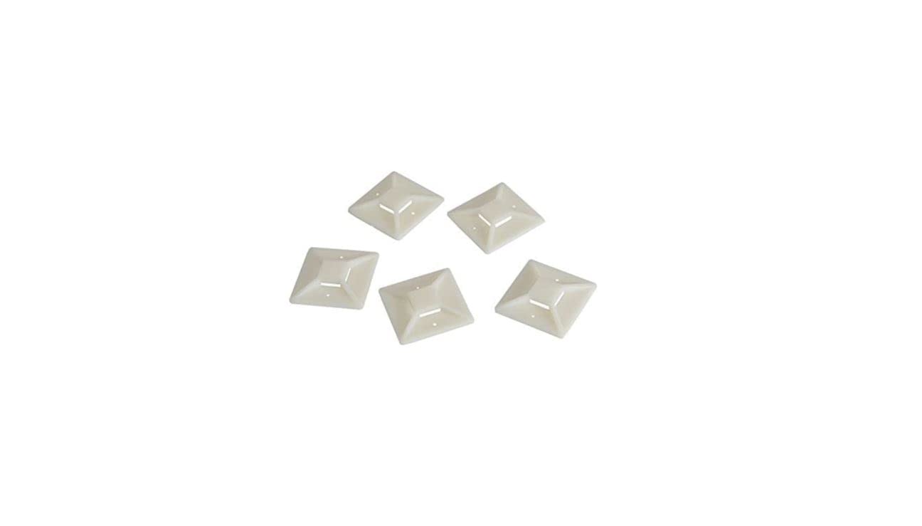 LogiLink KAB0045 40 x 40 mm Self Adhesive Cable Mounts (Pack of 100)