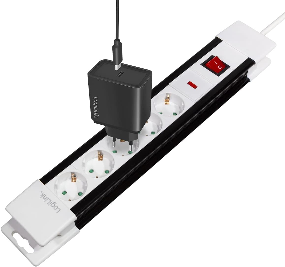 LogiLink Steckdosenleiste 5-fach mit An/Aus Schal