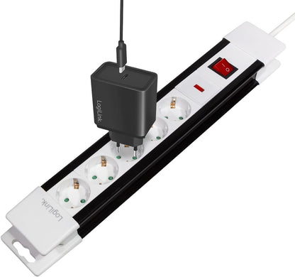 LogiLink Steckdosenleiste 5-fach mit An/Aus Schal