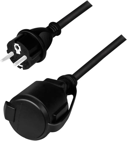 LogiLink Strom-Verlangerungskabel 5m schwarz
