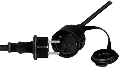 LogiLink Strom-Verlangerungskabel 5m schwarz