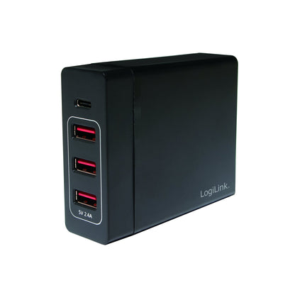 LogiLink USB Tischladeadapter 3xUSB-A Port+1xUSB-C