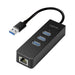 LogiLink USB 3.0 (Typ-A) zu Gigabit Netzwerk Adapter (RJ45) und 3x USB 3.0 (Typ-A) Hub Typ-A zu RJ45