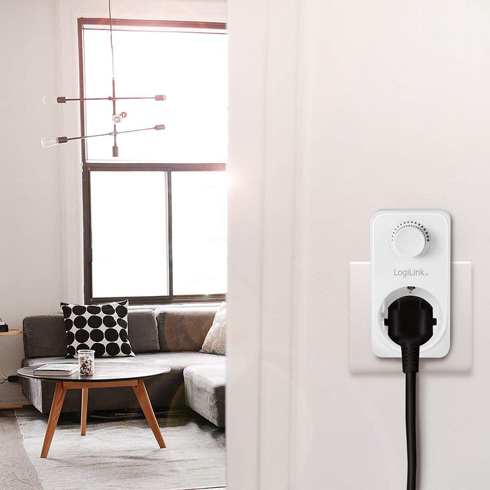 LogiLink Steckdosenadapter mit Dimmer weiB