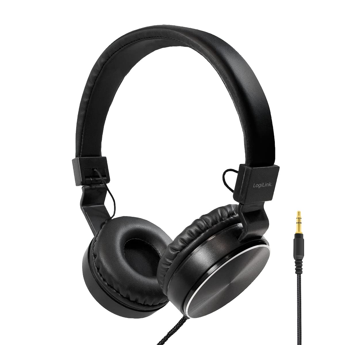 Logilink HS0049BK – Elegant Foldable Stereo Headphones with High Sound Quality Black